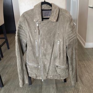 All Saints Suede Racer Jacket